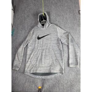 Nike Therma-FIT Pullover Hoodie Spotlight Big Swoosh Training Athletic Gray Sz L
